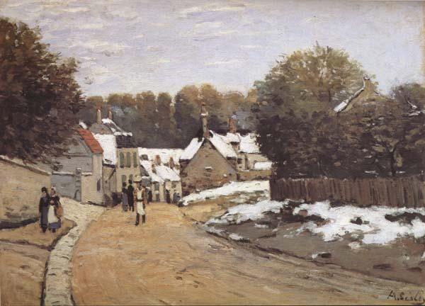 Alfred Sisley Early Snow at Louveciennes